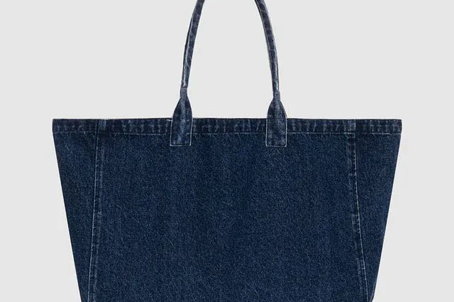 Anine Bing Bags Leo Denim Tote - Ink blue