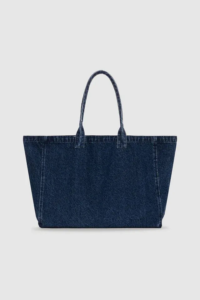 Anine Bing Bags Leo Denim Tote - Ink blue