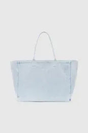 Anine Bing Bags Leo Denim Tote - Lucid Blue