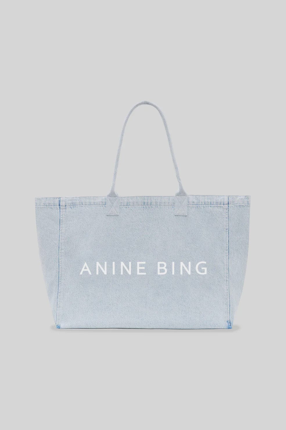 Anine Bing Bags Leo Denim Tote - Lucid Blue