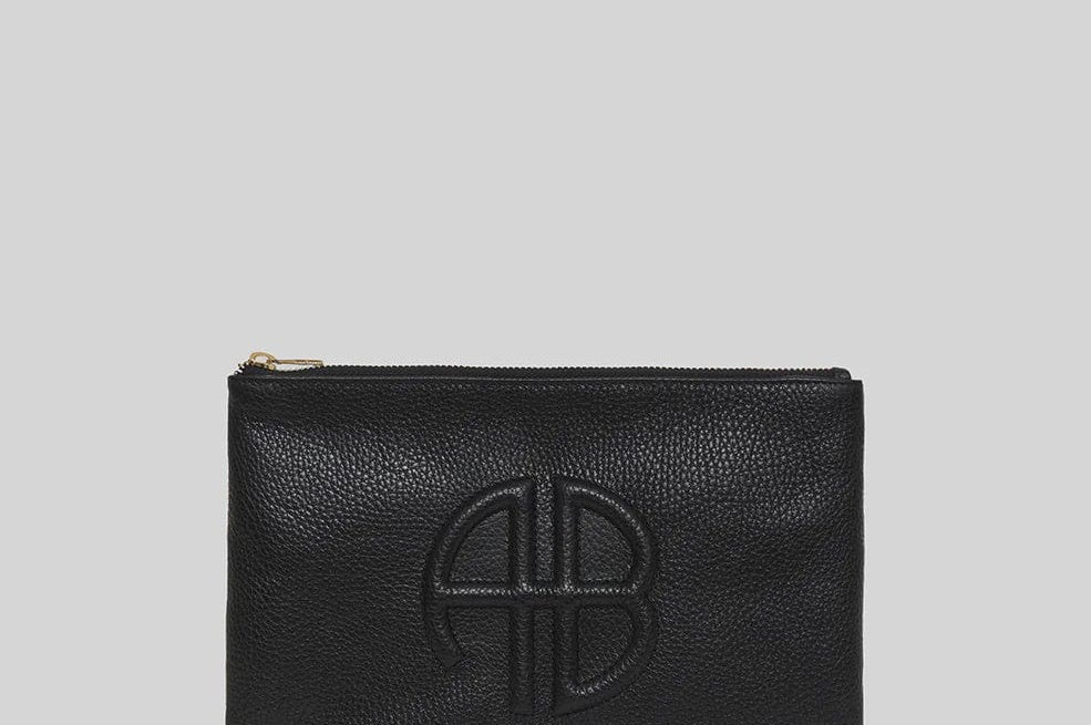 Anine Bing Bags Lili Pouch - Black Pebbled *Pre-order*