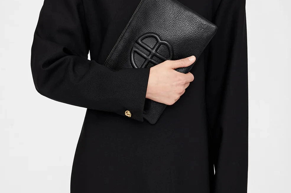 Anine Bing Bags Lili Pouch - Black Pebbled *Pre-order*