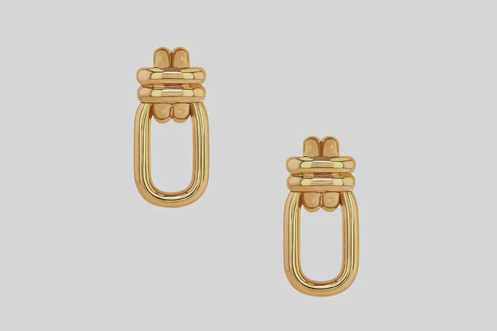 Anine Bing Earrings Anine Bing | Signature Link Double Cross Earrings