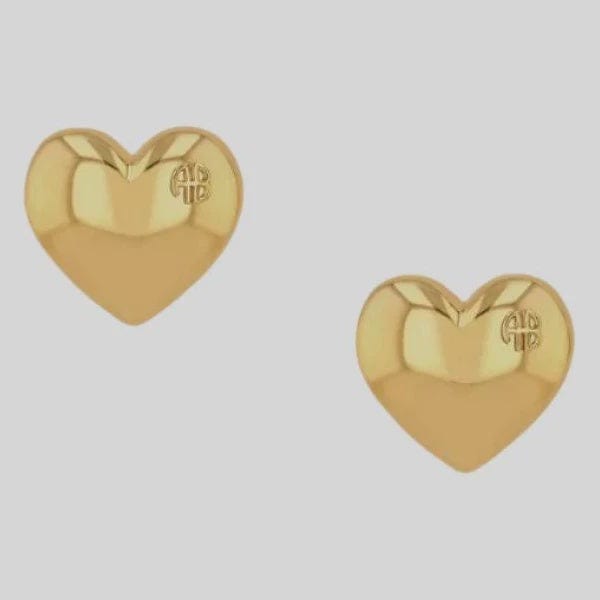 Anine Bing Earrings Heart Earrings - Gold