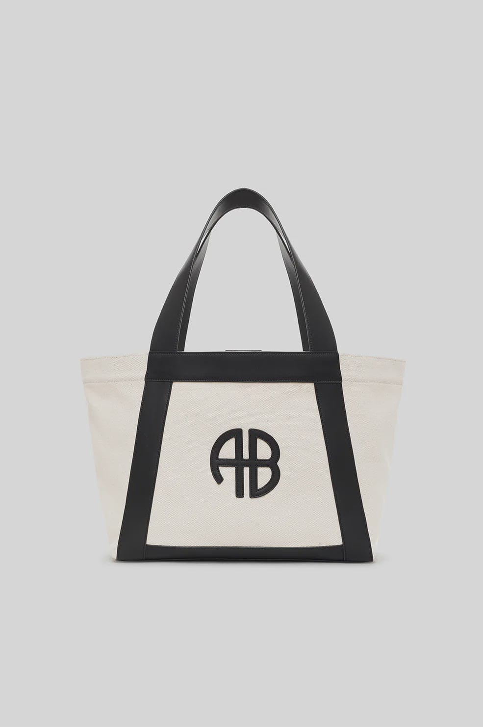 Anine Bing Handbags - Large Anine Bing | Cara Tote - Natural Canvas with Black