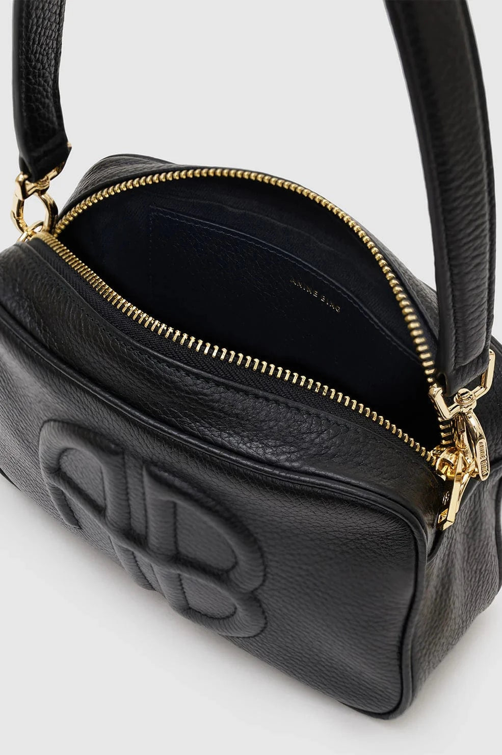 Anine Bing Handbags - Small Anine Bing | Lili Bag - Black Pebbled