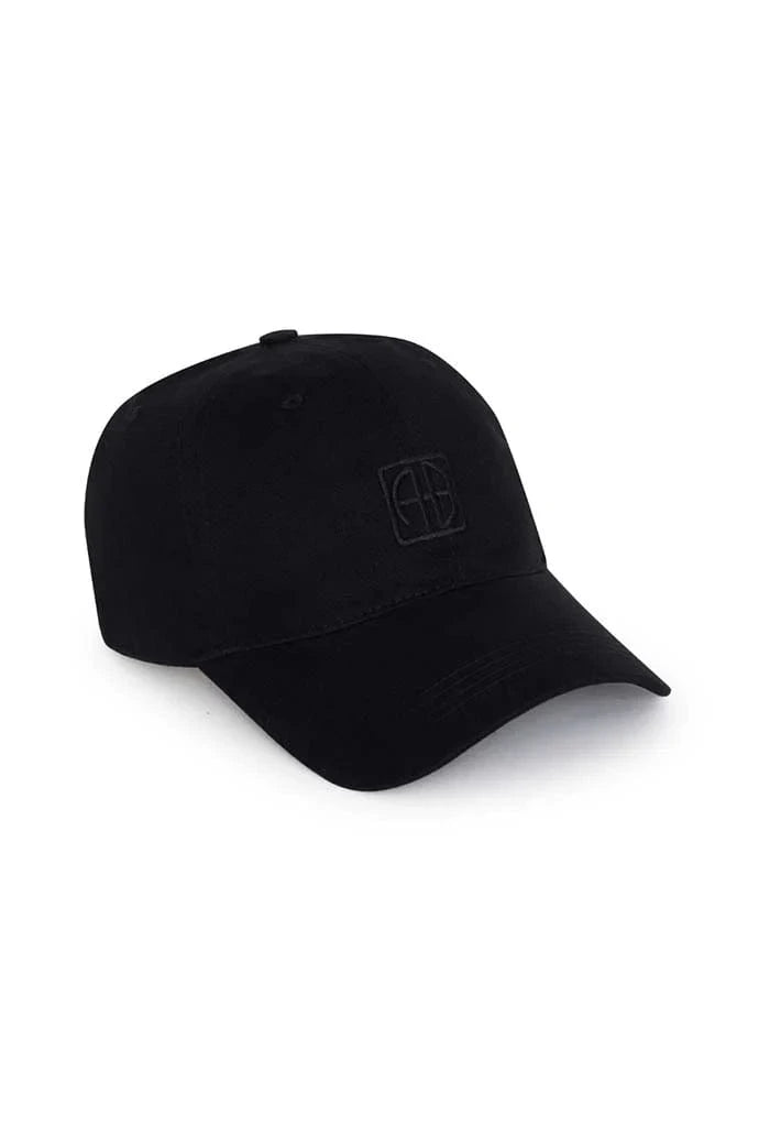 Anine Bing Hats/Headpieces Anine Bing | Jeremy Baseball Cap Framed Monogram - Black