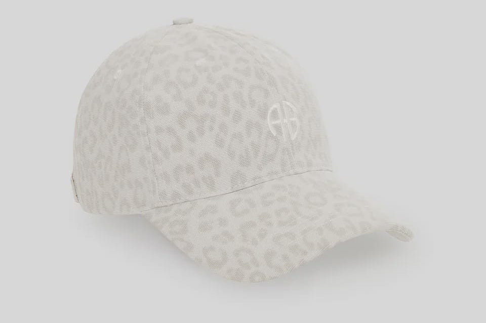 Anine Bing Hats/Headpieces Jeremy Baseball Cap - Washed White Leopard