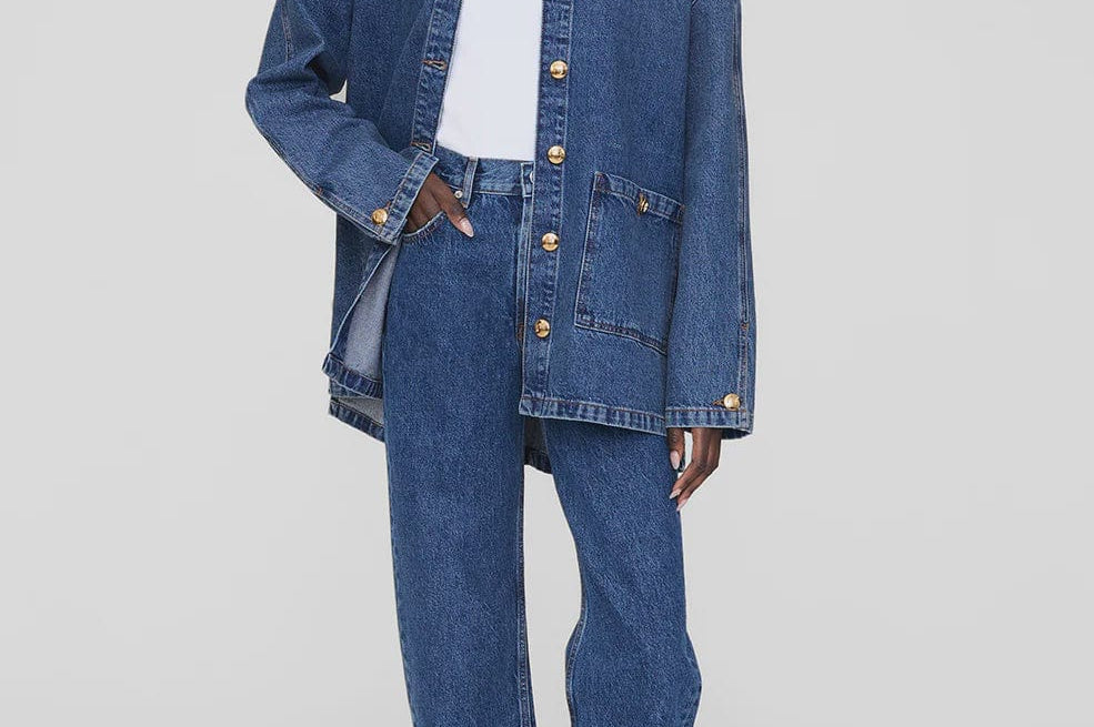 Anine Bing Jackets Anine Bing | Luca Jacket - Clean Indigo Denim