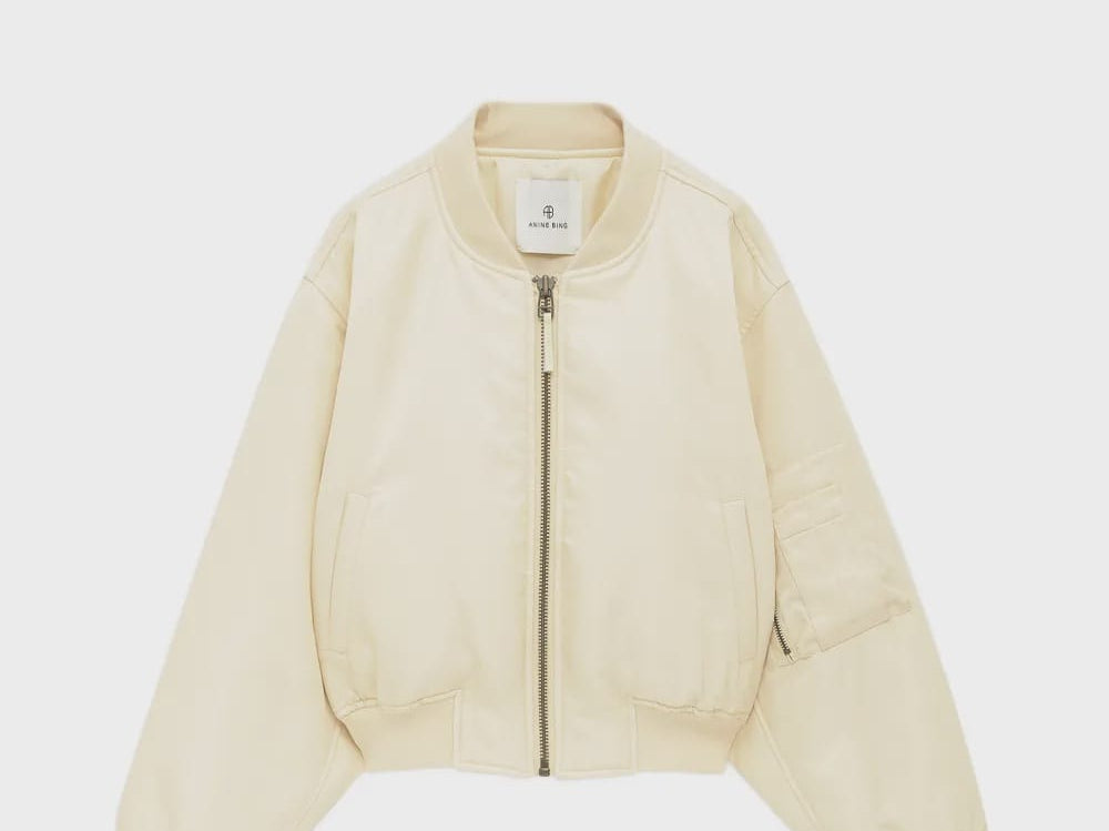Anine Bing Jackets Cropped Leon Bomber - Butter Yellow