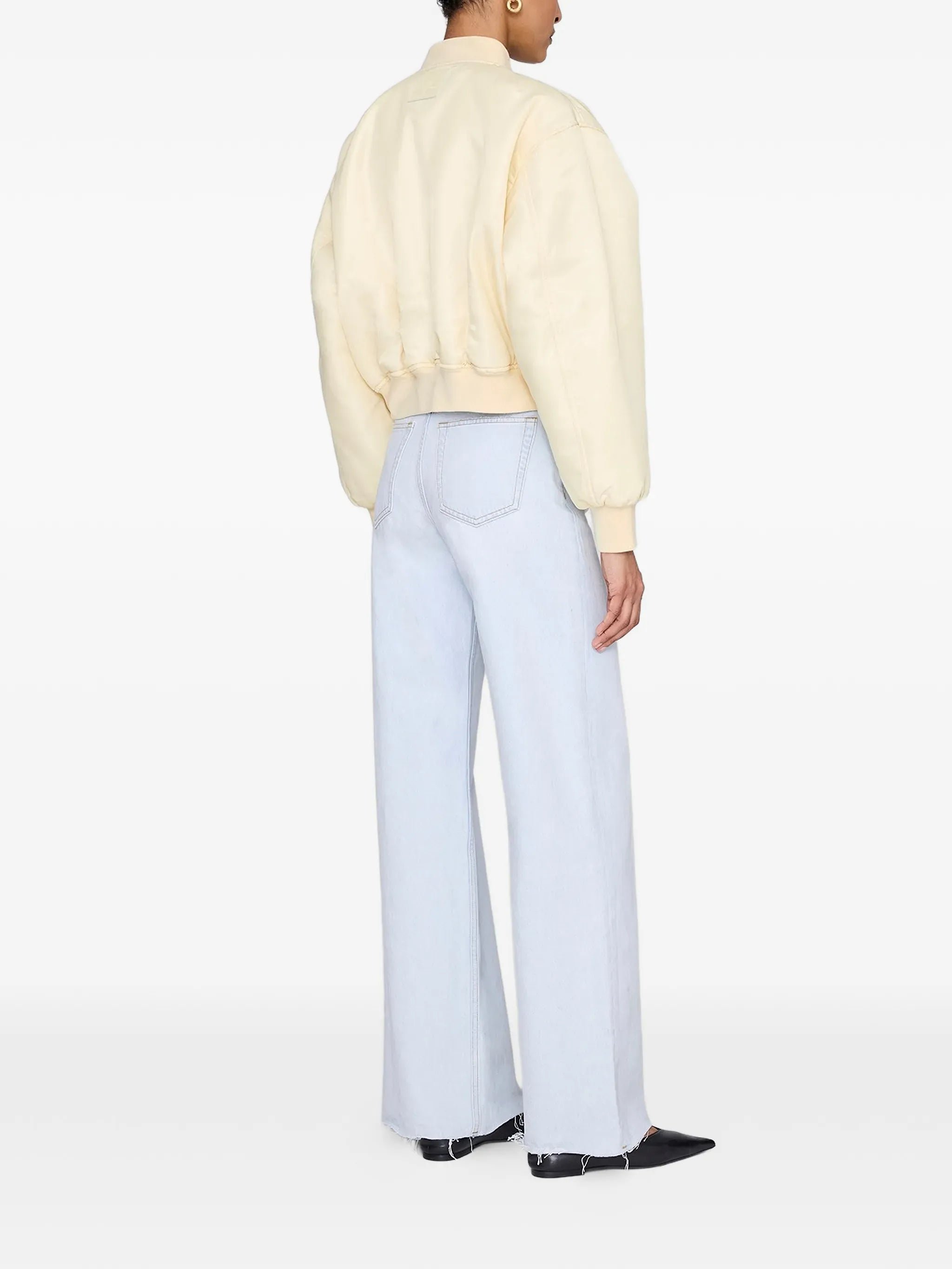 Anine Bing Jackets Cropped Leon Bomber - Butter Yellow
