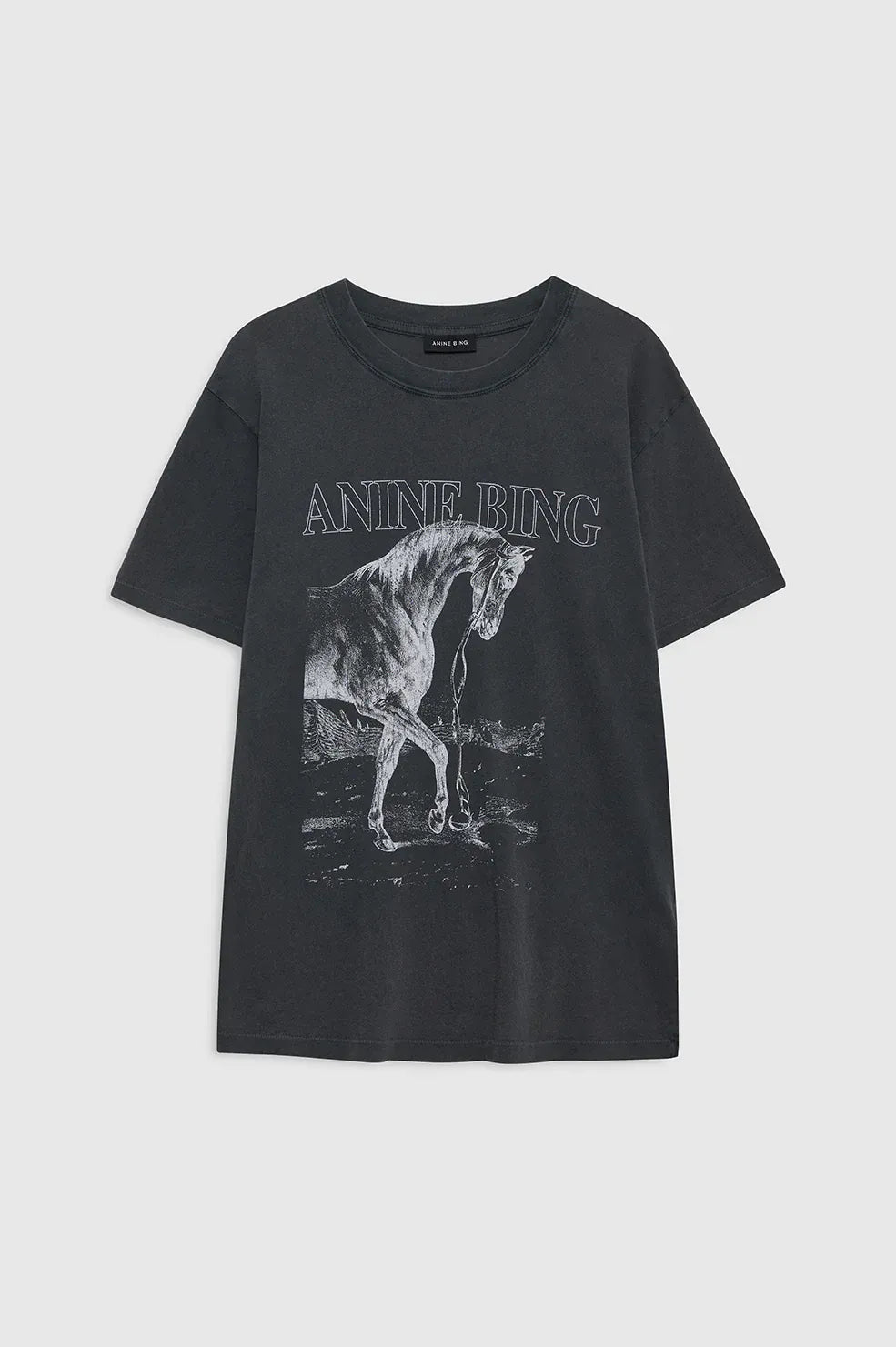 Anine Bing Lili Tee Horse - Washed Black