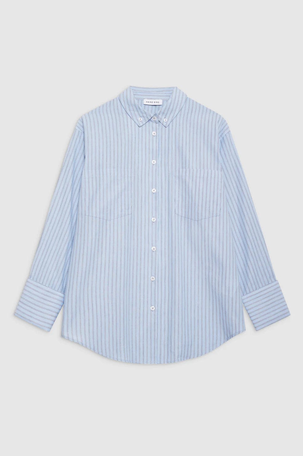 Anine Bing Shirts - Tailored Anine Bing | Catherine Shirt - Blue & White Stripe