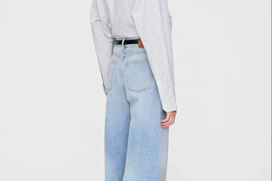 Anine Bing Shirts - Tailored Essie Shirt - White/ Navy Stripe *Pre-order*