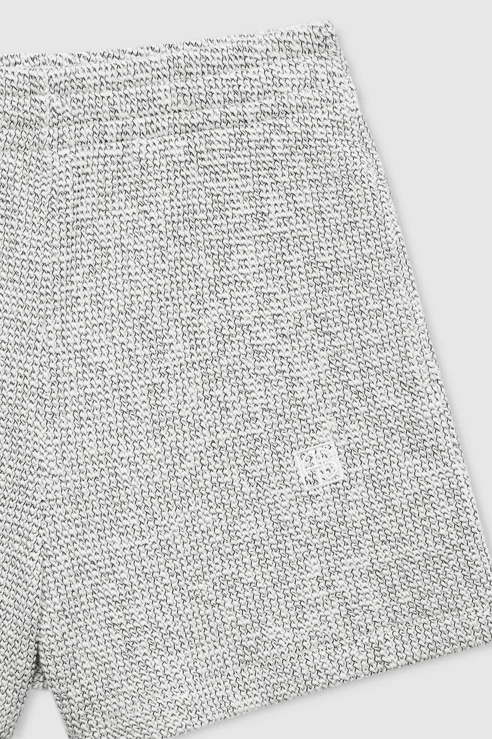 Anine Bing Shorts - Casual Kam Short Framed Monogram - Ivory and Black