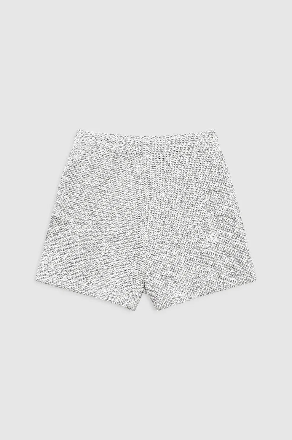 Anine Bing Shorts - Casual Kam Short Framed Monogram - Ivory and Black
