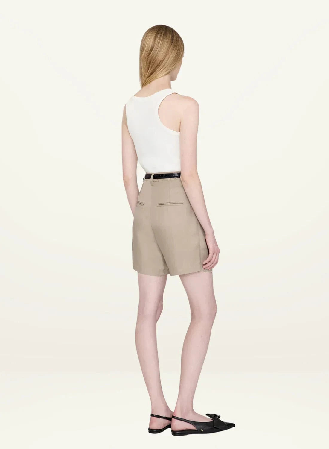 Anine Bing Shorts - Tailored Anine Bing | Carrie Short - Oatmeal