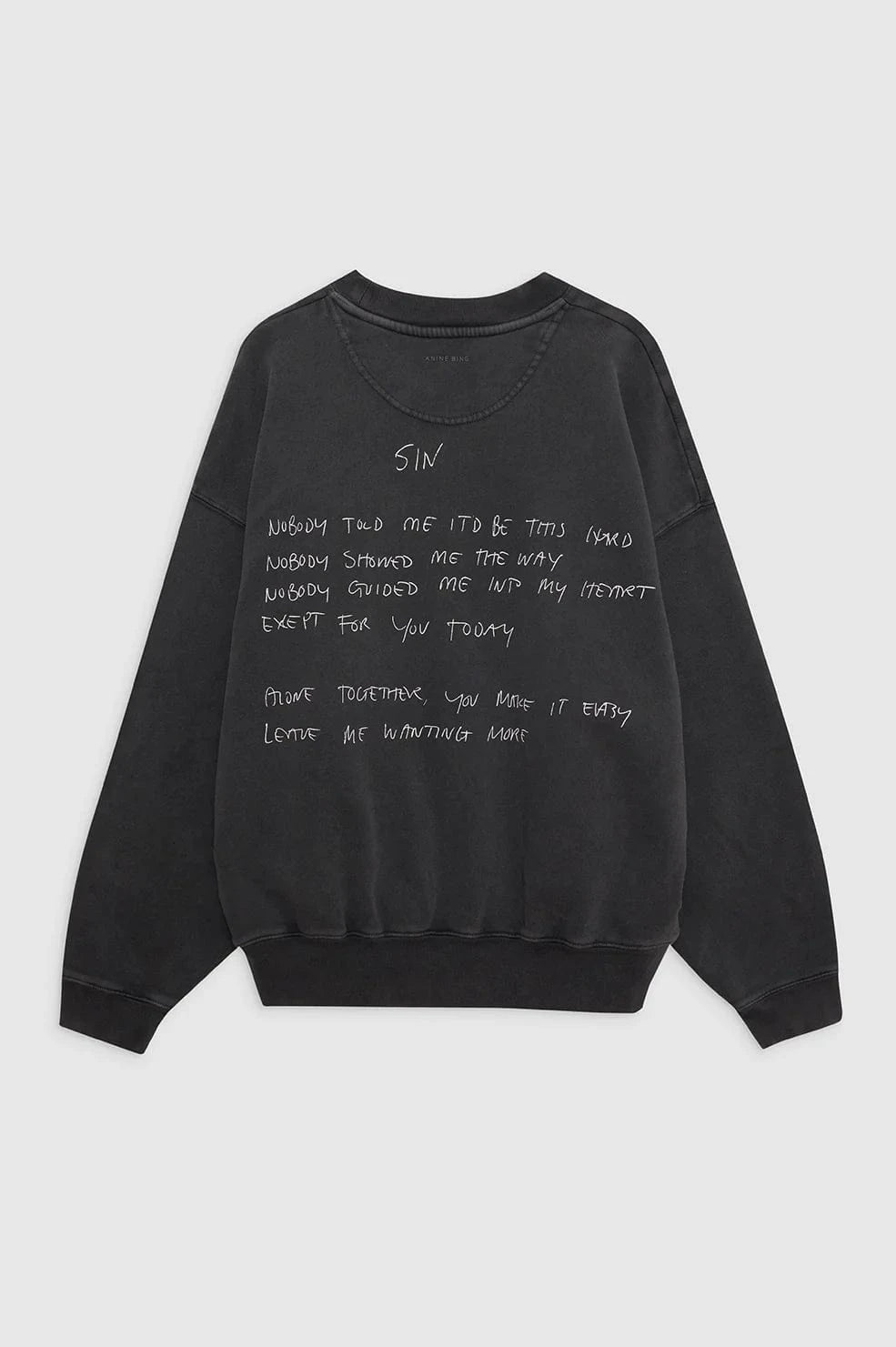 Anine Bing Sweaters Anine Bing | Jaci Sweatshirt Lyrics - Washed Black