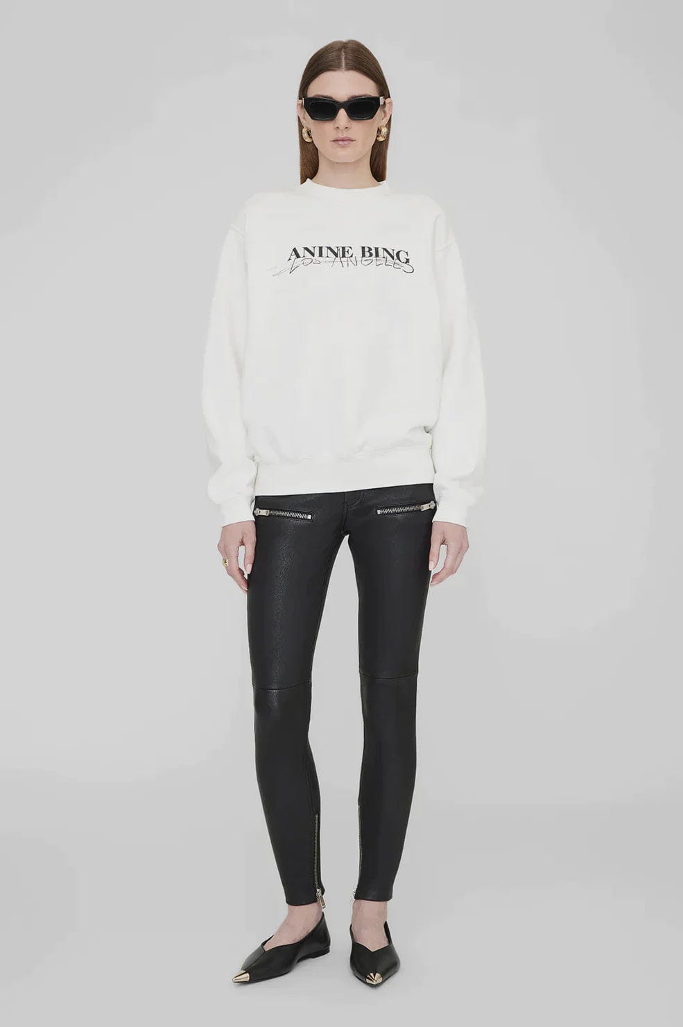 Anine Bing Sweaters Anine Bing | Ramona Sweatshirt Doodle - Ivory