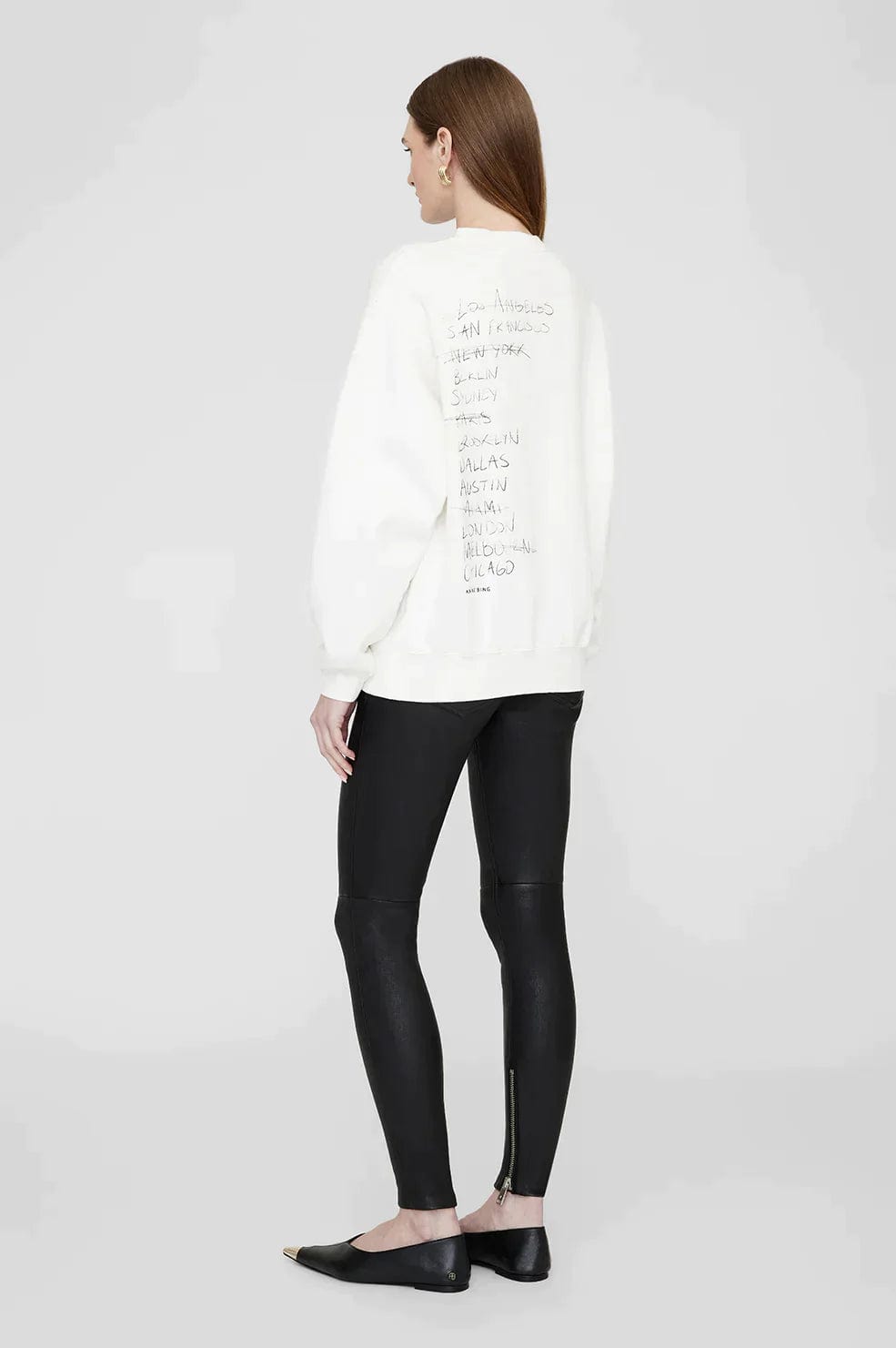 Anine Bing Sweaters Anine Bing | Ramona Sweatshirt Doodle - Ivory