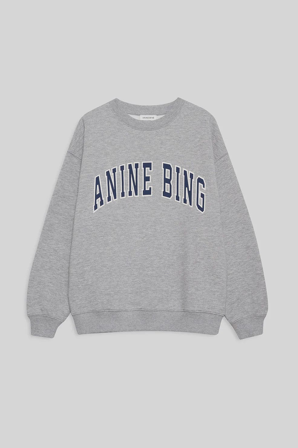 Anine Bing Sweaters Anine Bing | Spencer Sweatshirt - Heather Grey/Navy