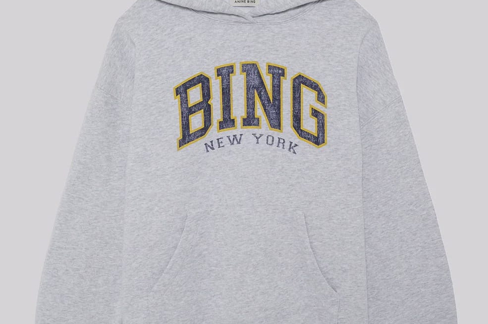 Anine Bing Sweaters Harvey Sweatshirt Bing NY - Light Heather Grey
