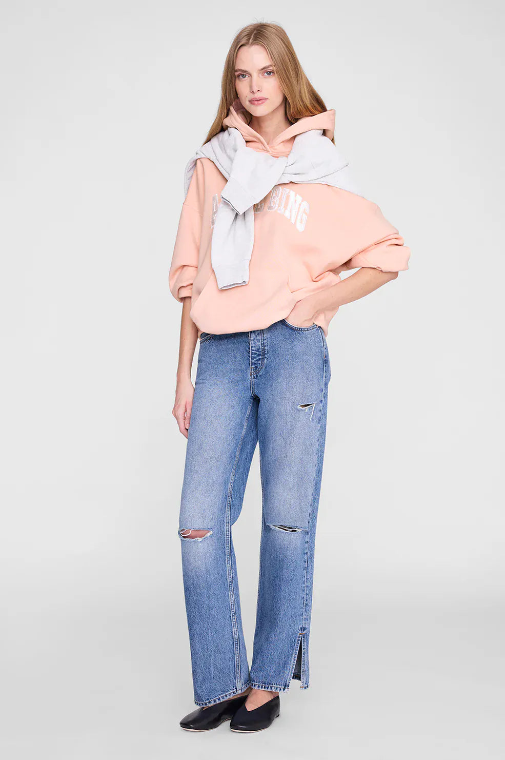 Anine Bing Sweaters Harvey Sweatshirt - Coral Pink
