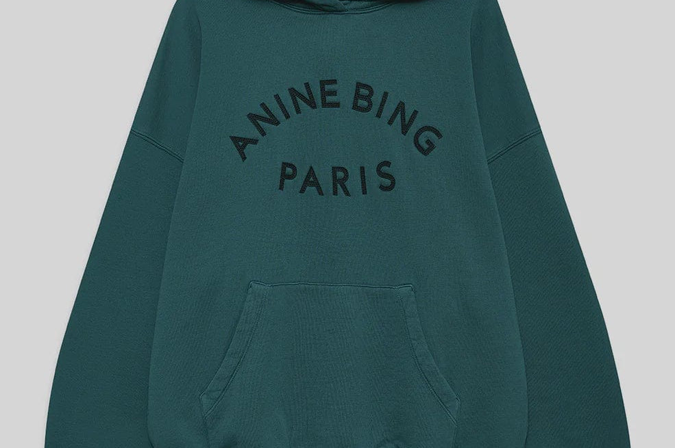 Anine Bing Sweaters Harvey Sweatshirt Paris - Dark Teal