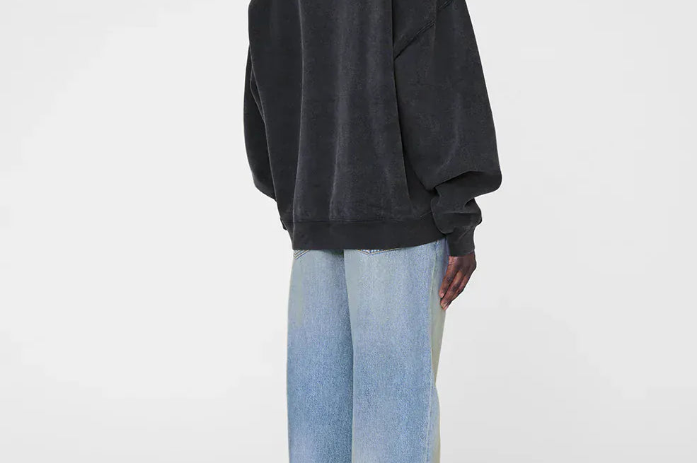 Anine Bing Sweaters Miles Sweatshirt Anine Bing Leopard - Washed Black