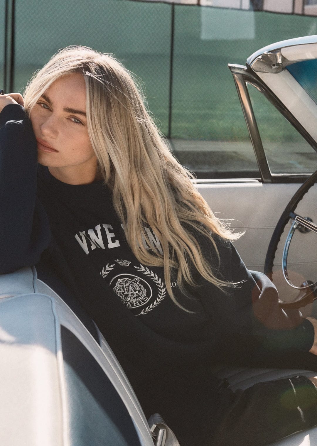 Anine Bing Sweaters Miles Sweatshirt Collegiate - Dark Navy