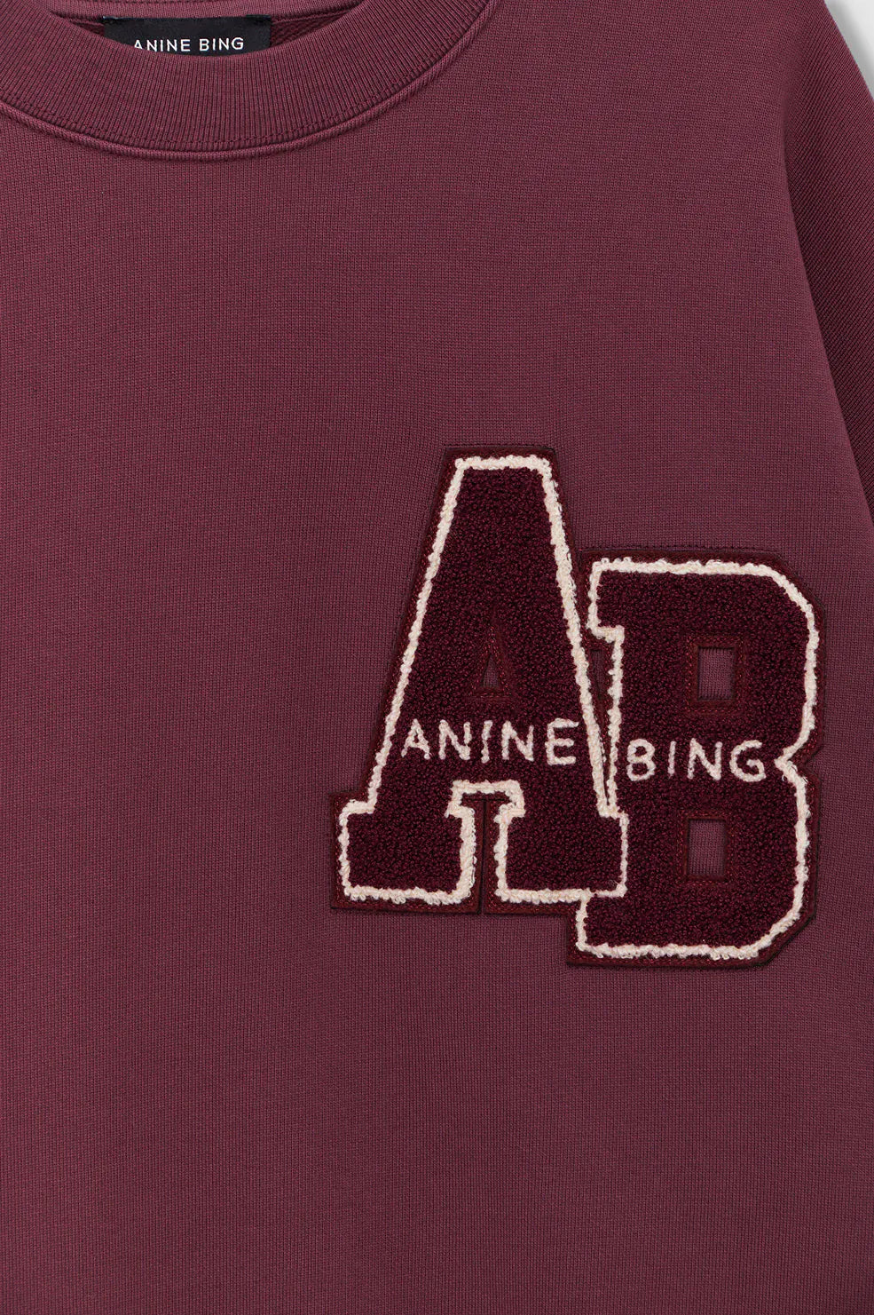 Anine Bing Sweaters Miles Sweatshirt Letterman - Fig