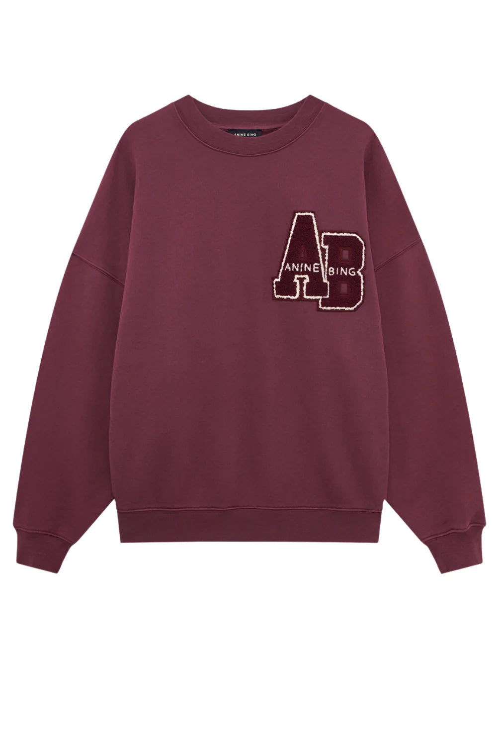Anine Bing Sweaters Miles Sweatshirt Letterman - Fig