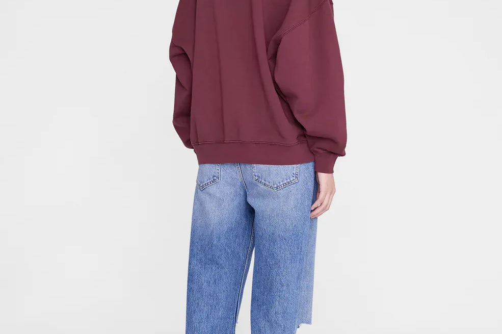 Anine Bing Sweaters Miles Sweatshirt Letterman - Fig