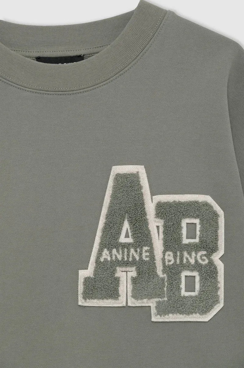 Anine Bing Sweaters Miles Sweatshirt Letterman - Sage