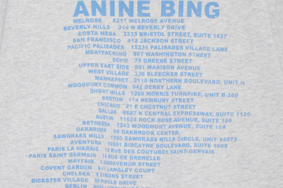 Anine Bing Sweaters Miles Sweatshirt Waves - Heather Grey