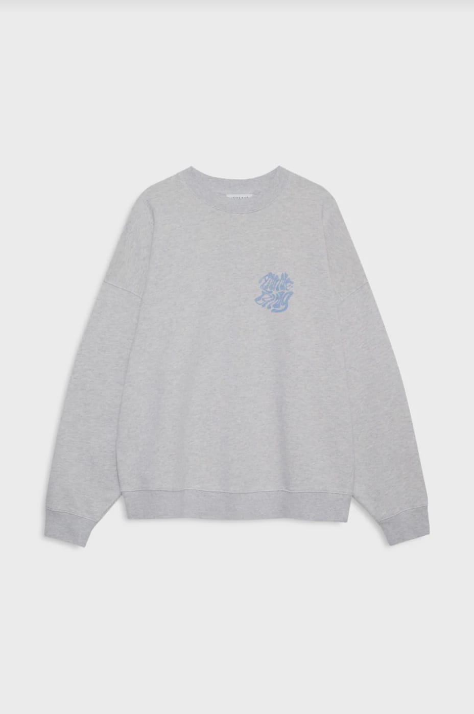 Anine Bing Sweaters Miles Sweatshirt Waves - Heather Grey