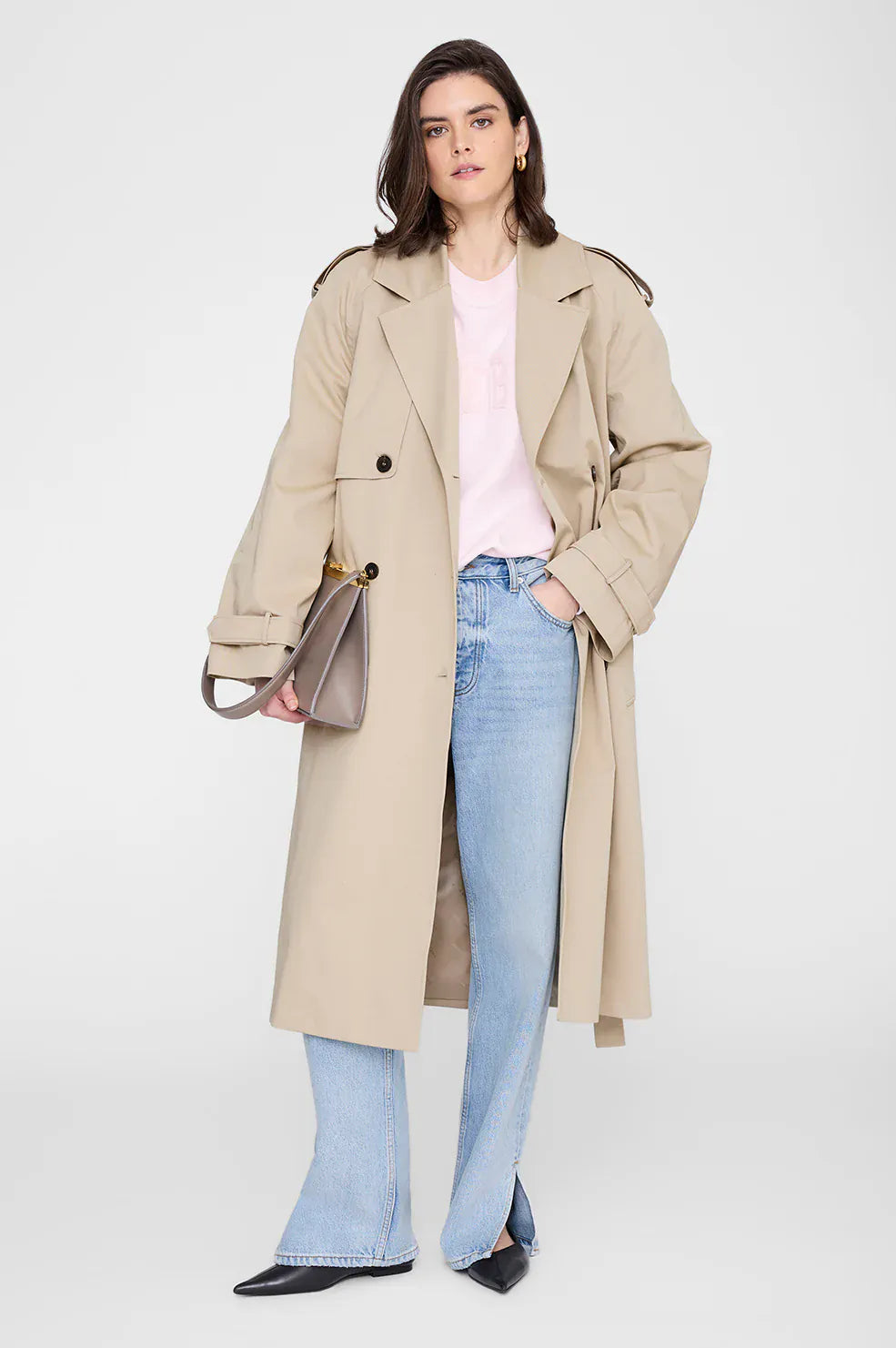 Anine Bing Sweaters Spencer Sweatshirt - Powder Pink