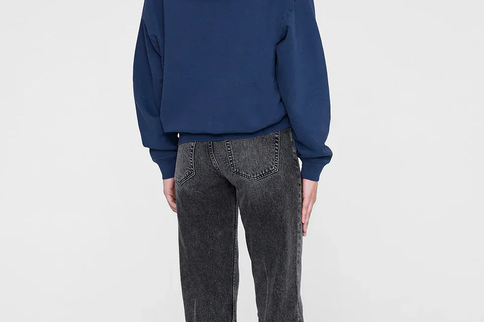 Anine Bing Sweaters Trenton Sweatshirt Bing - Washed Navy