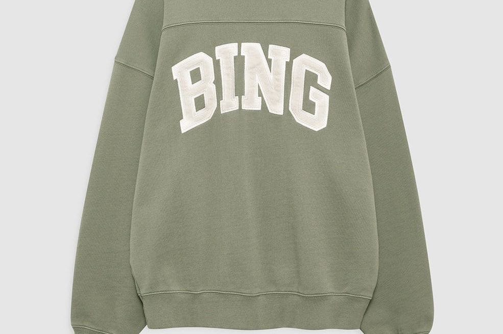 Anine Bing Sweaters Trenton Sweatshirt Bing - Washed Olive