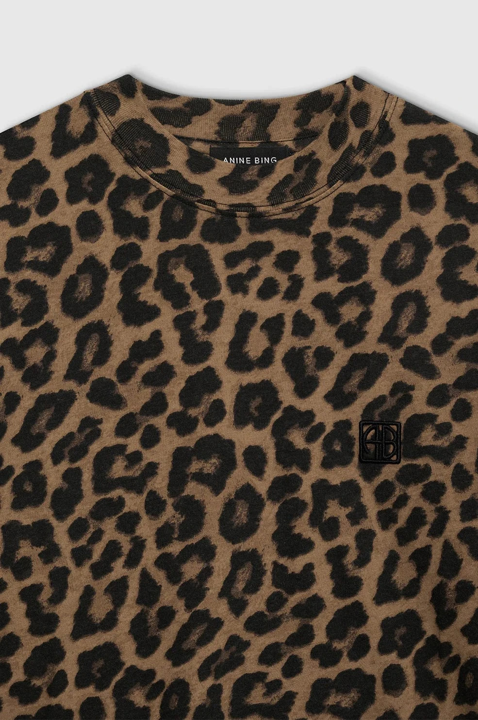 Anine Bing Tees Anine Bing | Avi Tee - Black & Brown Leopard