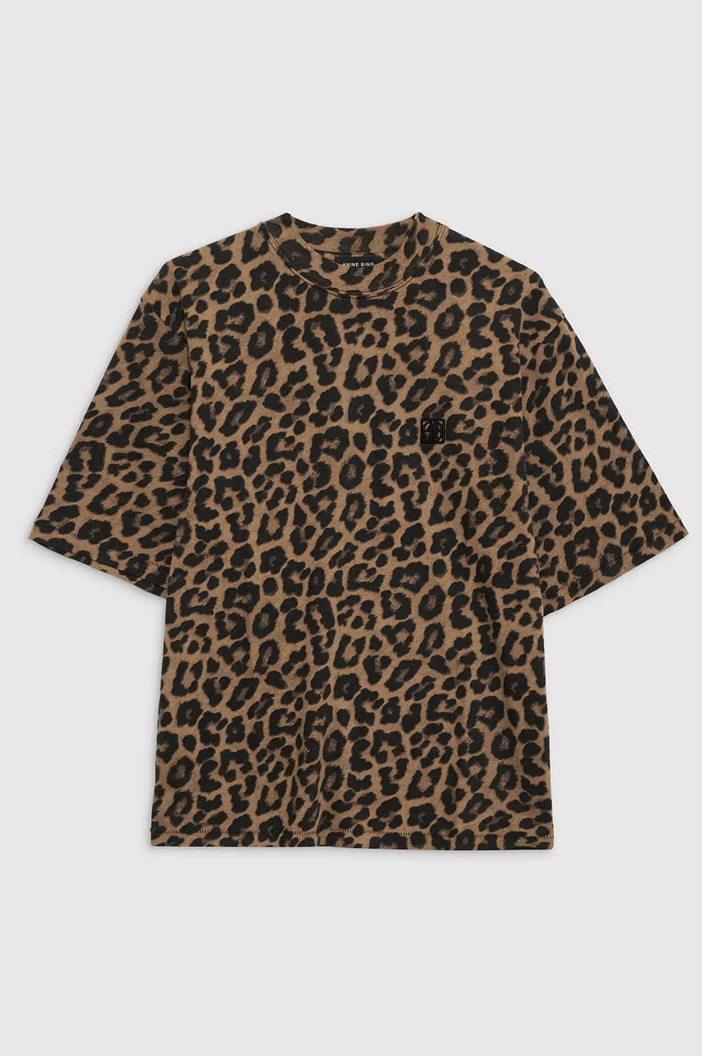 Anine Bing Tees Anine Bing | Avi Tee - Black & Brown Leopard