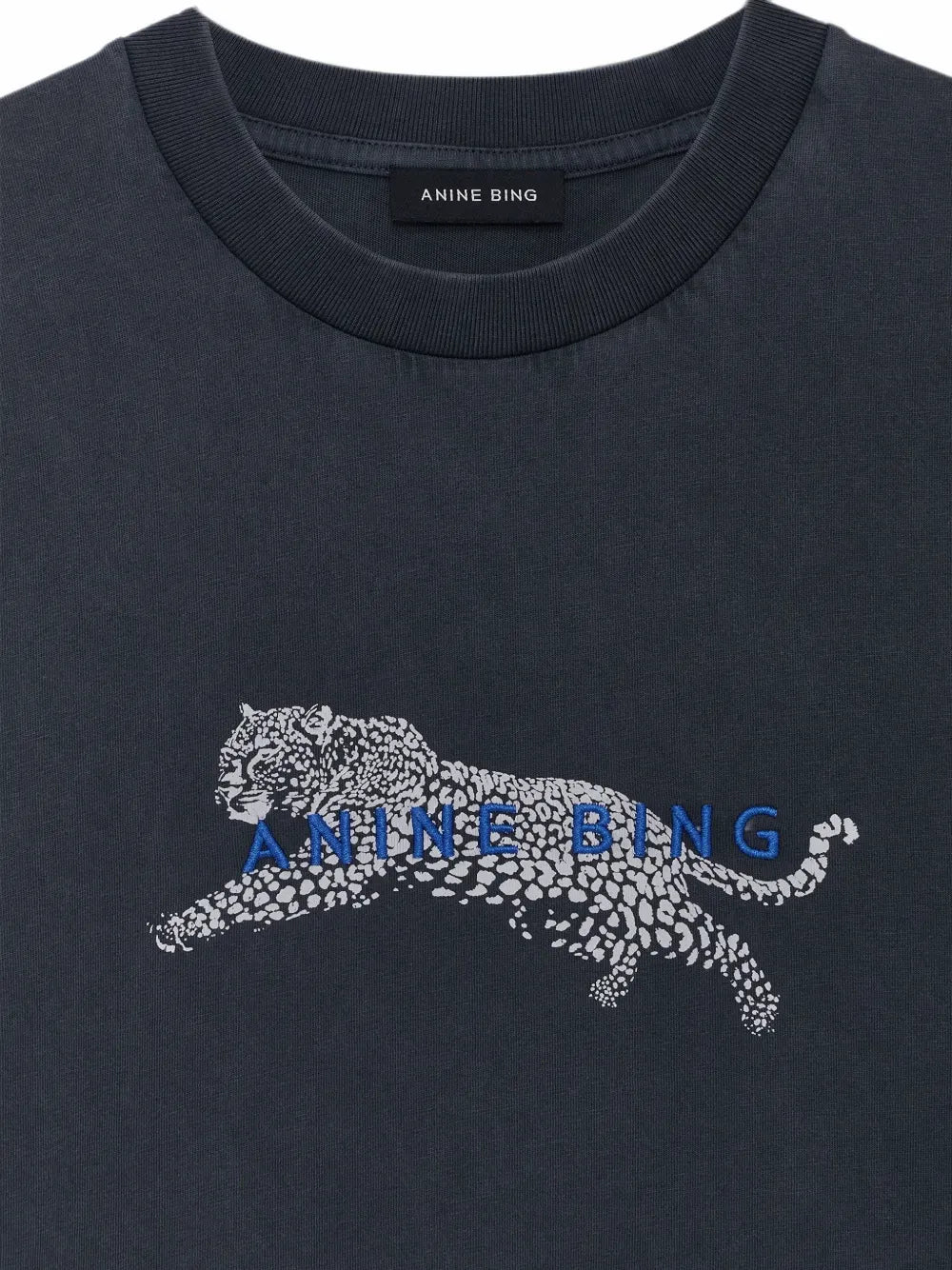 Anine Bing Tees Cade Tee Leopard - Washed Black
