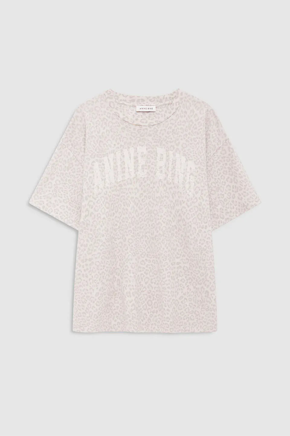 Anine Bing Tees Cade Tee - Washed White Leopard