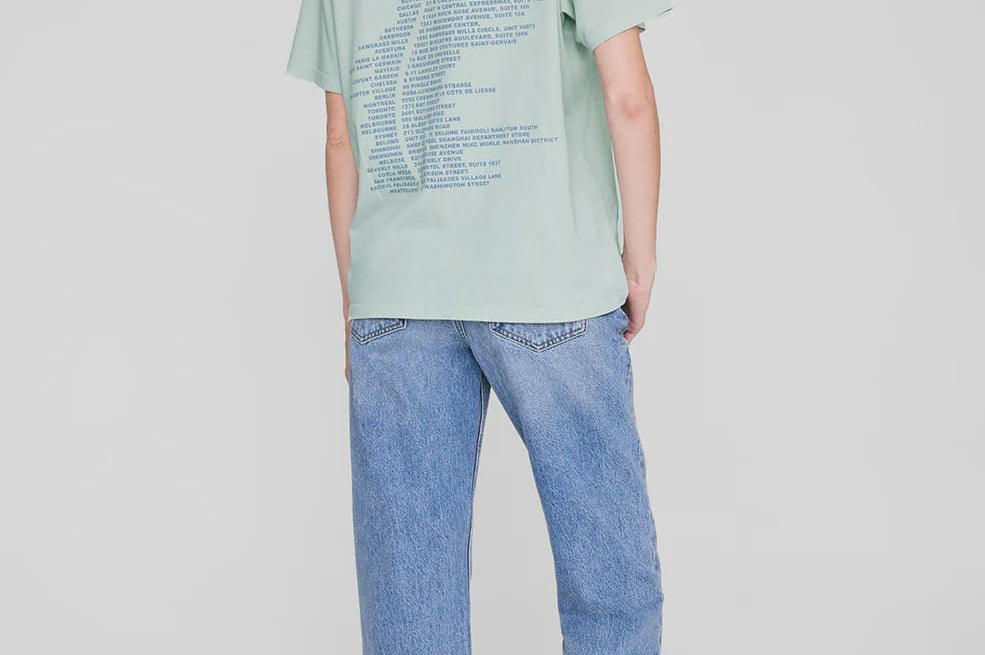 Anine Bing Tees Cade Tee Wave - Washed Seafoam