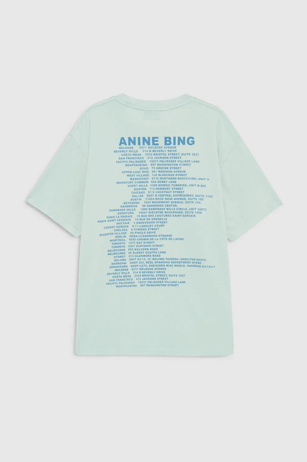 Anine Bing Tees Cade Tee Wave - Washed Seafoam