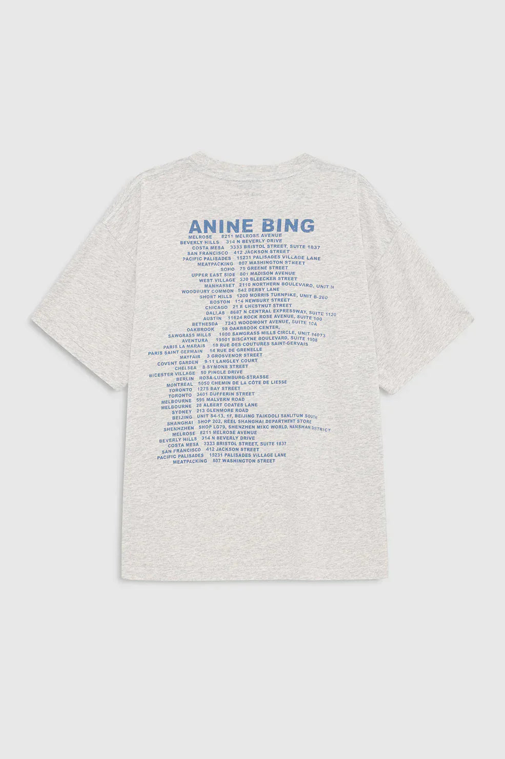 Anine Bing Tees Cade Wave Tee - Heather Grey
