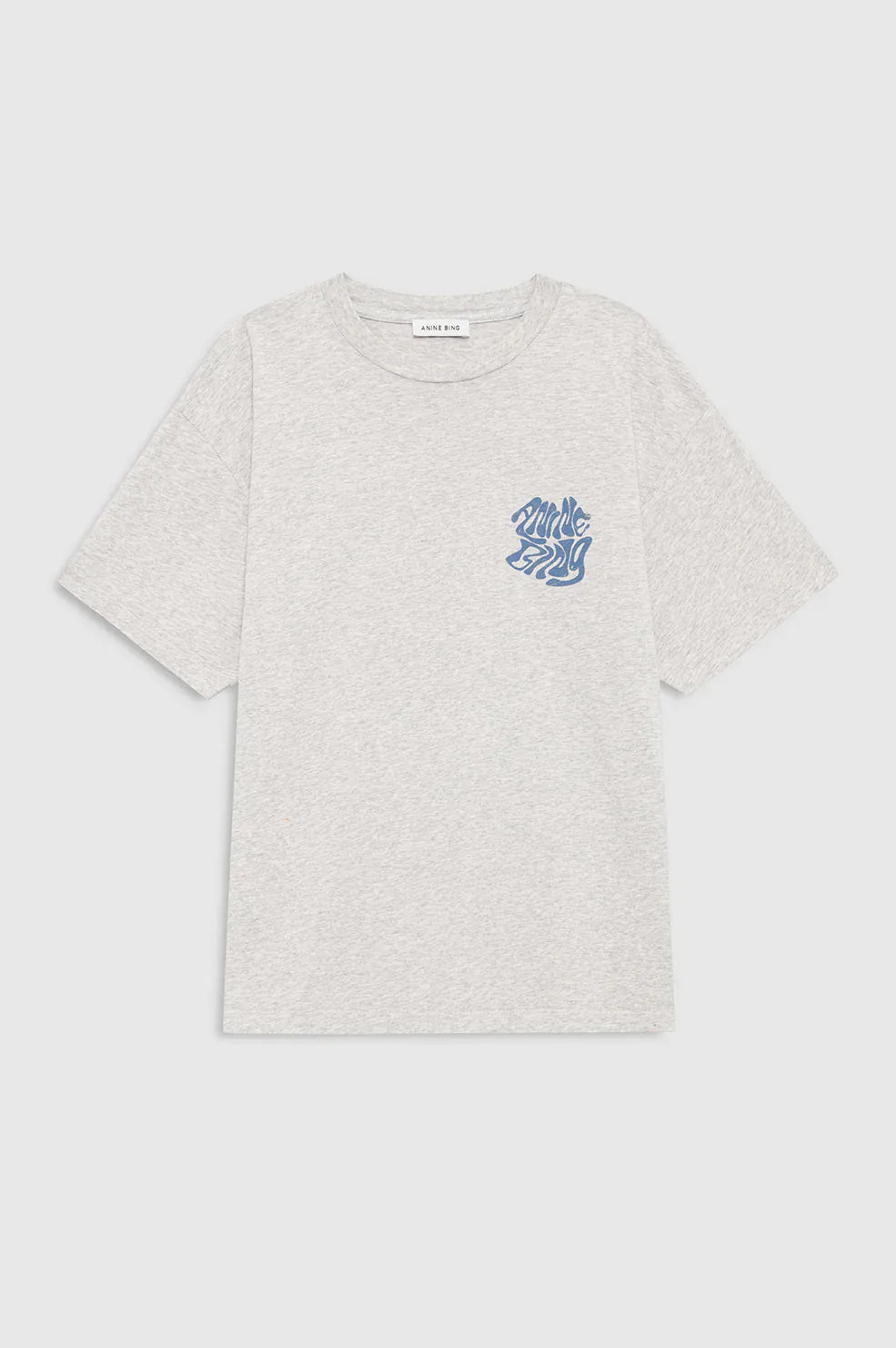 Anine Bing Tees Cade Wave Tee - Heather Grey