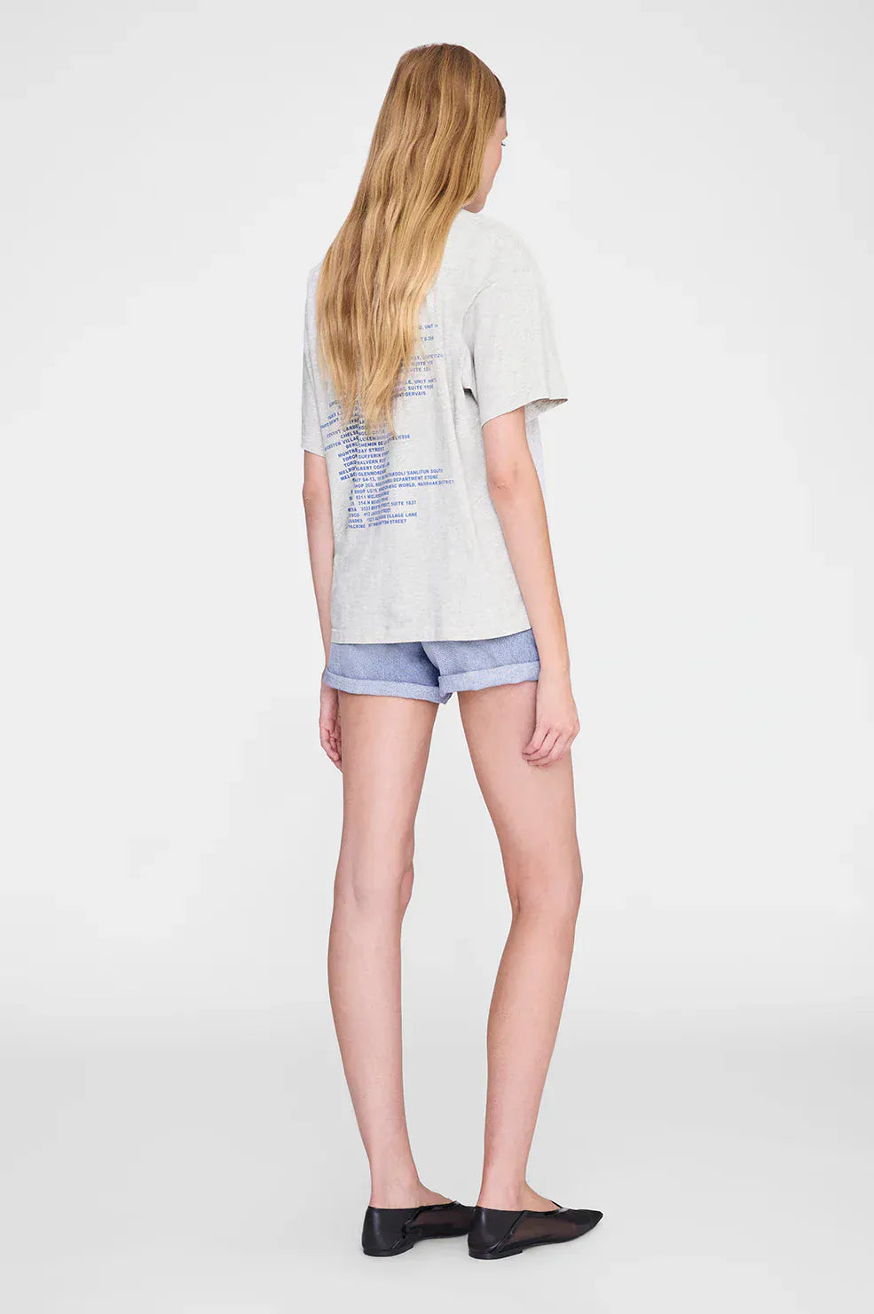 Anine Bing Tees Cade Wave Tee - Heather Grey