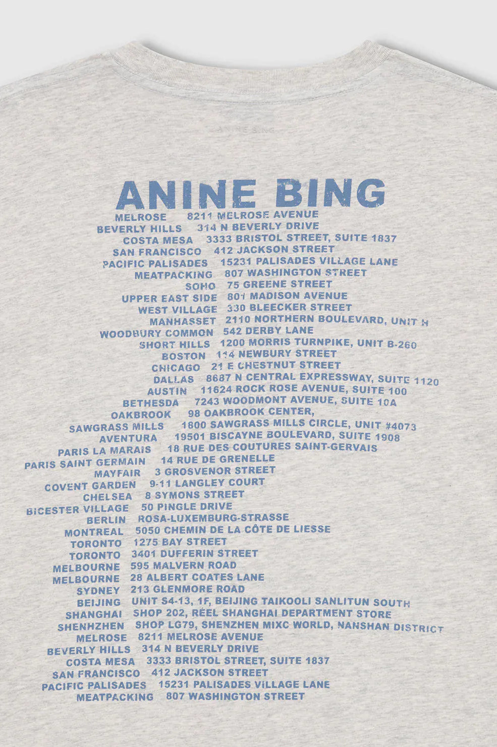 Anine Bing Tees Cade Wave Tee - Heather Grey