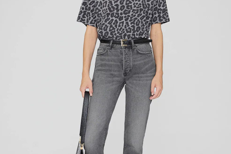 Anine Bing Tees Cohen Tee - Grey Leopard